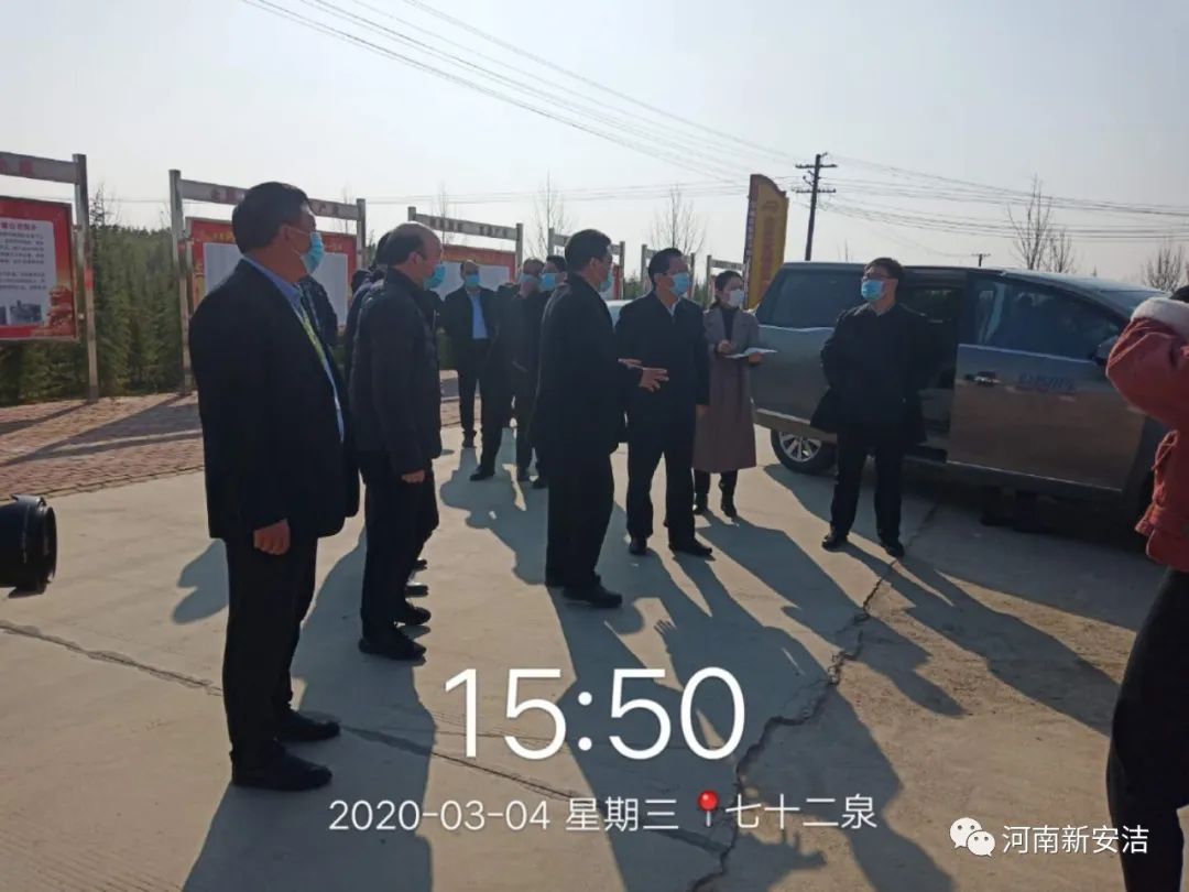 驻马店市领导携汝南县领导莅临新安洁苗木生产基地视察观摩！